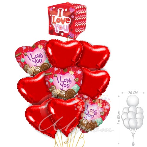 Воздушный шар Букет "Любовь в шоколаде"