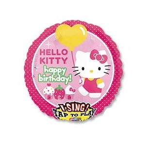 Воздушный шар Поющий шар "Котенок Китти"(Hello Kitty)