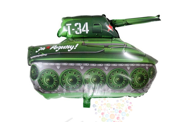 Воздушный шар Танк Т-34 зеленый