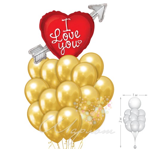 Воздушный шар Букет "Признание в любви"