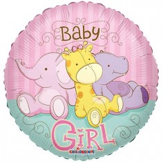 Воздушные шары Круг "Игрушки для девочки"