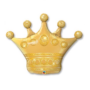 Воздушный шар Корона золотая большая