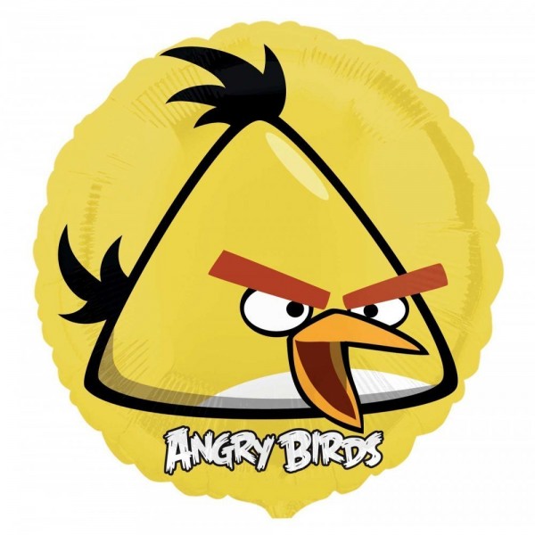 Воздушный шар Круг "Angry Birds" (Желтая птичка)