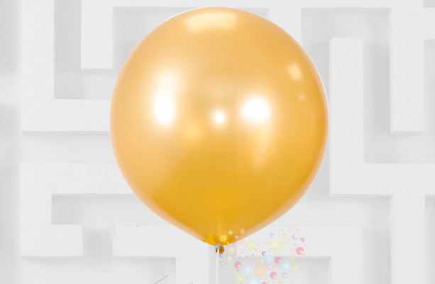 Воздушный шар Золотой металлик большой