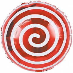 Воздушный шар Круг "Леденец" (красный)