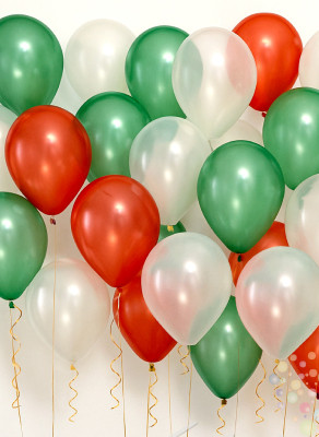 Воздушные шары Шарики три цвета "Металлики" под потолок 