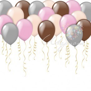 Воздушные шары Шарики "Пудровое ассорти" под потолок 