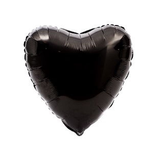 Воздушный шар Черное фольгированное сердце