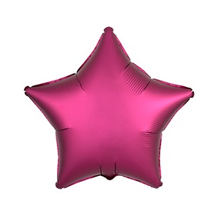 Воздушный шар Звезда 45 см Гранат сатин