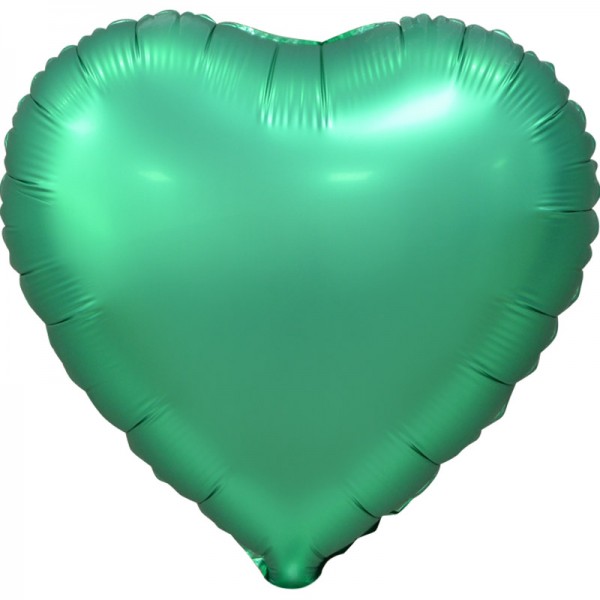 Воздушный шар Сердце Зеленое матовое