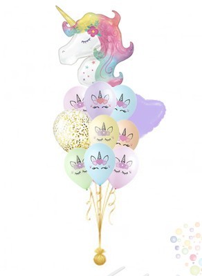 Воздушные шары Букет "Единорог нежный"