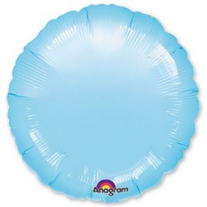Воздушные шары Круг голубой пастель Blue