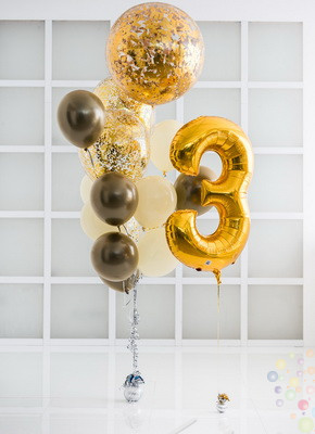 Воздушные шары Золотой День рождения
