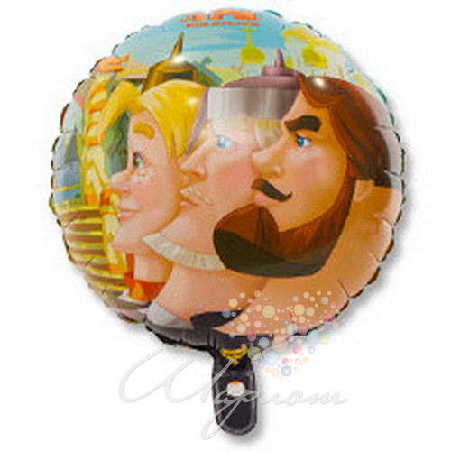 Воздушный шар Круг "Три Богатыря"