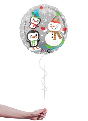 Воздушные шары Круг Санта снеговик и пингвины