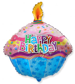 Воздушные шары Кекс со свечей 