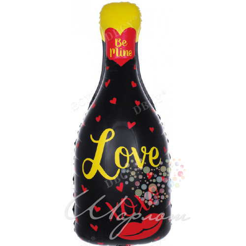 Воздушный шар Шар Бутылка шампанского "Love"