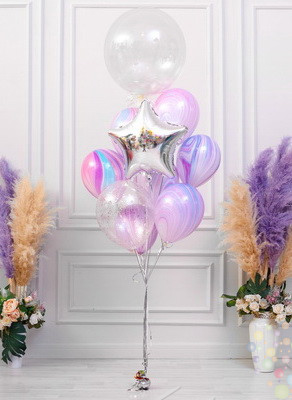 Воздушные шары Fashion с серебром