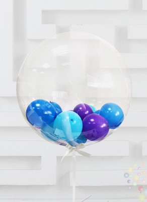 Воздушные шары Прозрачный шар с маленькими шариками внутри