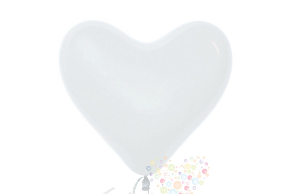 Воздушный шар Шарик в форме сердца ''Белый''