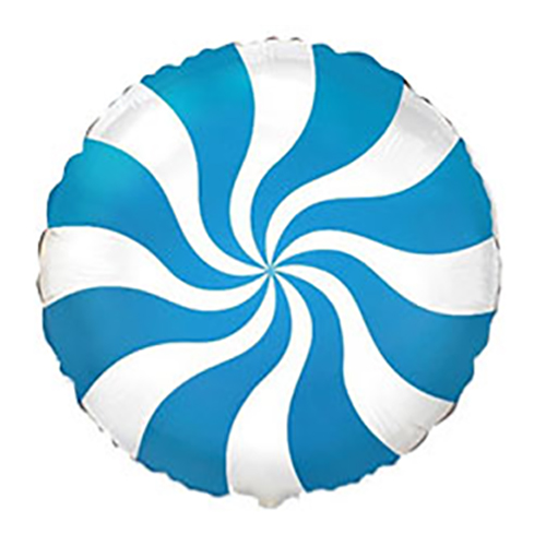 Воздушный шар Круг "Конфетка голубая"