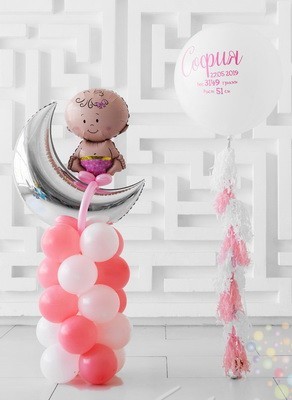 Воздушные шары Спасибо за дочку (Малый сет №1)