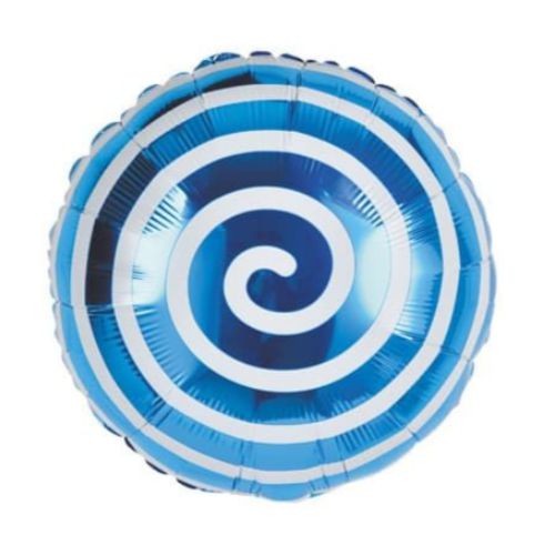 Воздушный шар Круг "Леденец" (синий)