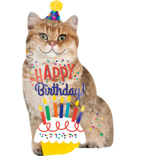 Воздушный шар Кот '' Happy birthday ''