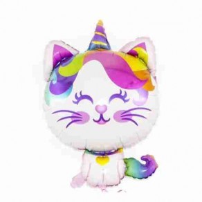 Воздушные шары Котенок-радужный (единорог)