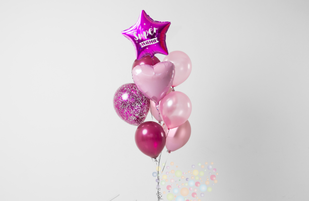 Воздушный шар Букет "Super мама"