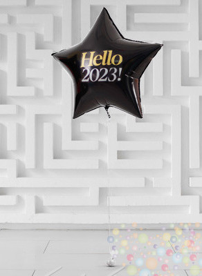 Воздушные шары Большая звезда "Hello 2024"