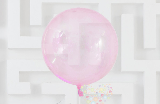 Воздушный шар Прозрачный шар BUBBLE с розовым оттенком
