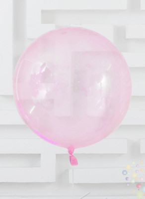 Прозрачный шар BUBBLE с розовым оттенком