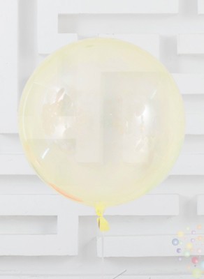 Воздушные шары Прозрачный шар BUBBLE с желтым оттенком