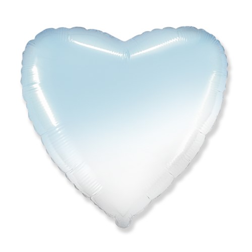 Воздушный шар Сердце градиент голубой 81 см