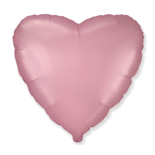 Воздушный шар Сердце розовое (сатин)