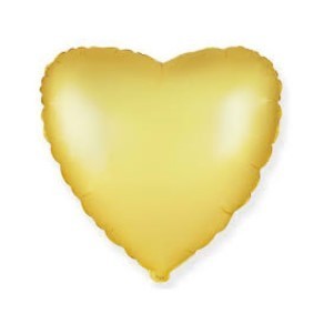 Воздушные шары Сердце золотое (сатин)