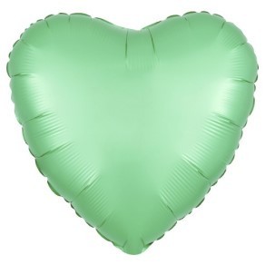 Воздушные шары Сердце мятное (сатин)