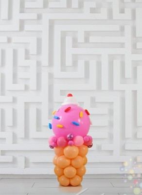 Воздушные шары Стойка "Мороженое розовое в посыпке"