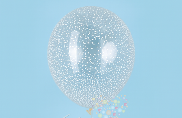 Воздушный шар Шар прозрачный с пенопластовыми шариками/ снегом на выбор, (размер М)