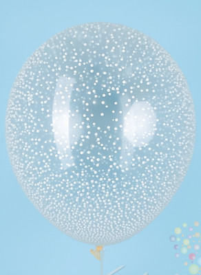 Воздушные шары Шар прозрачный с пенопластовыми шариками/ снегом на выбор, (размер М)