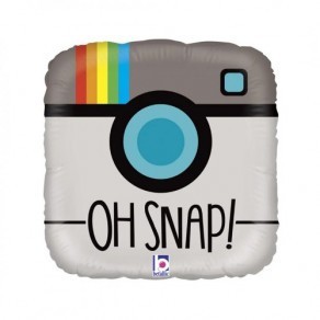 Воздушные шары АРХИВ Квадрат "OH SNAP!" Фотоаппарат