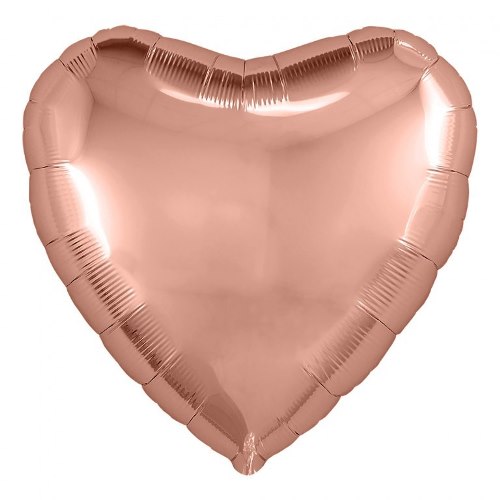 Воздушный шар Сердце Розовое золото джамбо