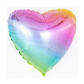 Воздушные шары Сердце Нежная радуга, Градиент