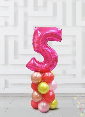 Воздушные шары Стойка с цифрой "Девичий восторг"