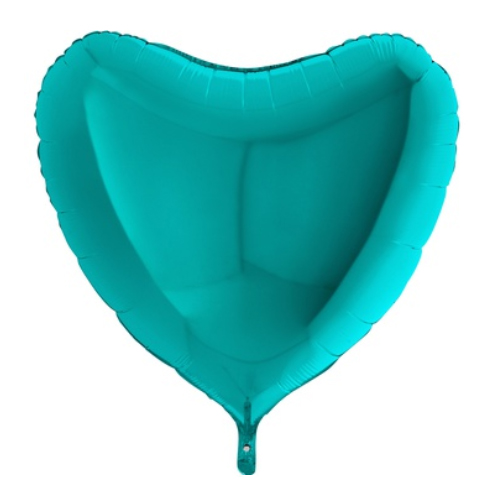 Воздушный шар Сердце Бирюзовое джамбо