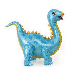 Воздушные шары Ходящий шар "Динозавр Стегозавр, Голубой"