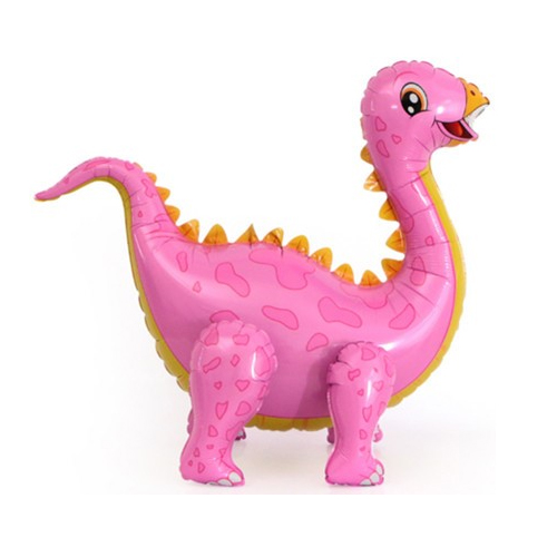 Воздушный шар Ходящий шар "Динозавр Стегозавр, Розовый"