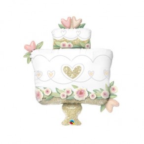 Воздушные шары Торт свадебный блеск фигура