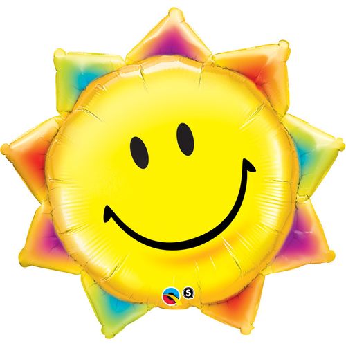 Воздушный шар Солнышко с радужными лучами